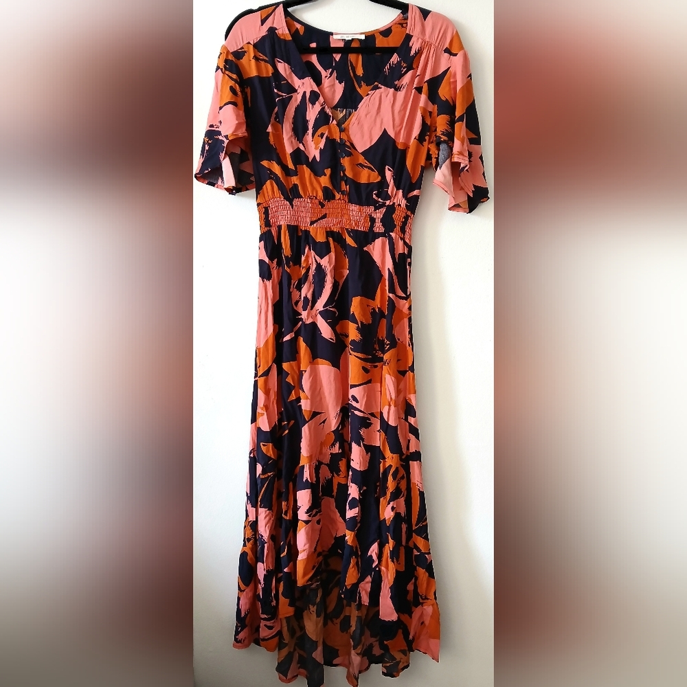 ABEL THE LABEL Floral Midi DRESS Anthropologie BEACHY TROPICAL Women's Size M - Picture 10 of 10